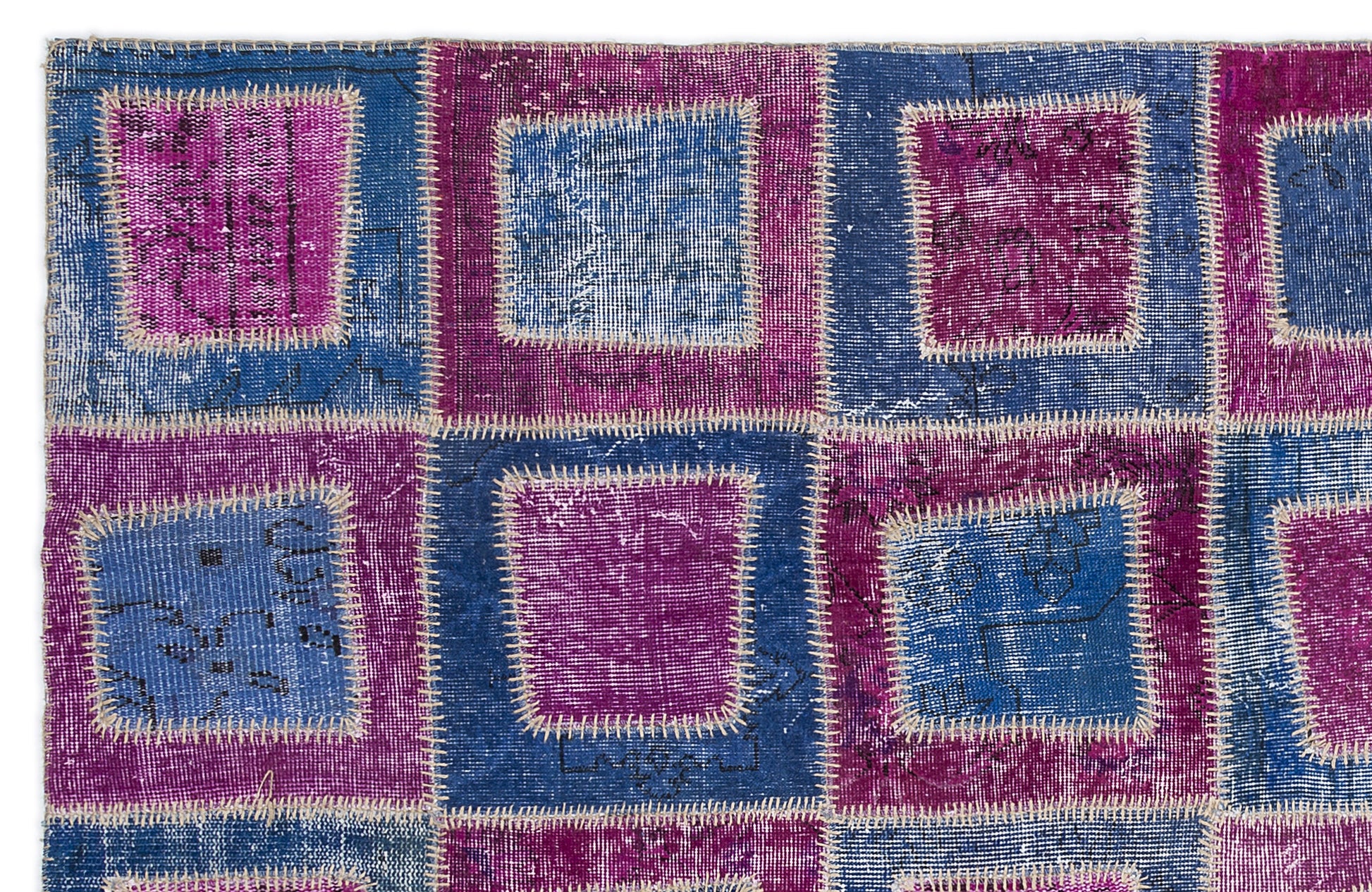 Iskece Pembe Eskitme Yün El Dokuma Halısı 160 x 230 Apex Unique