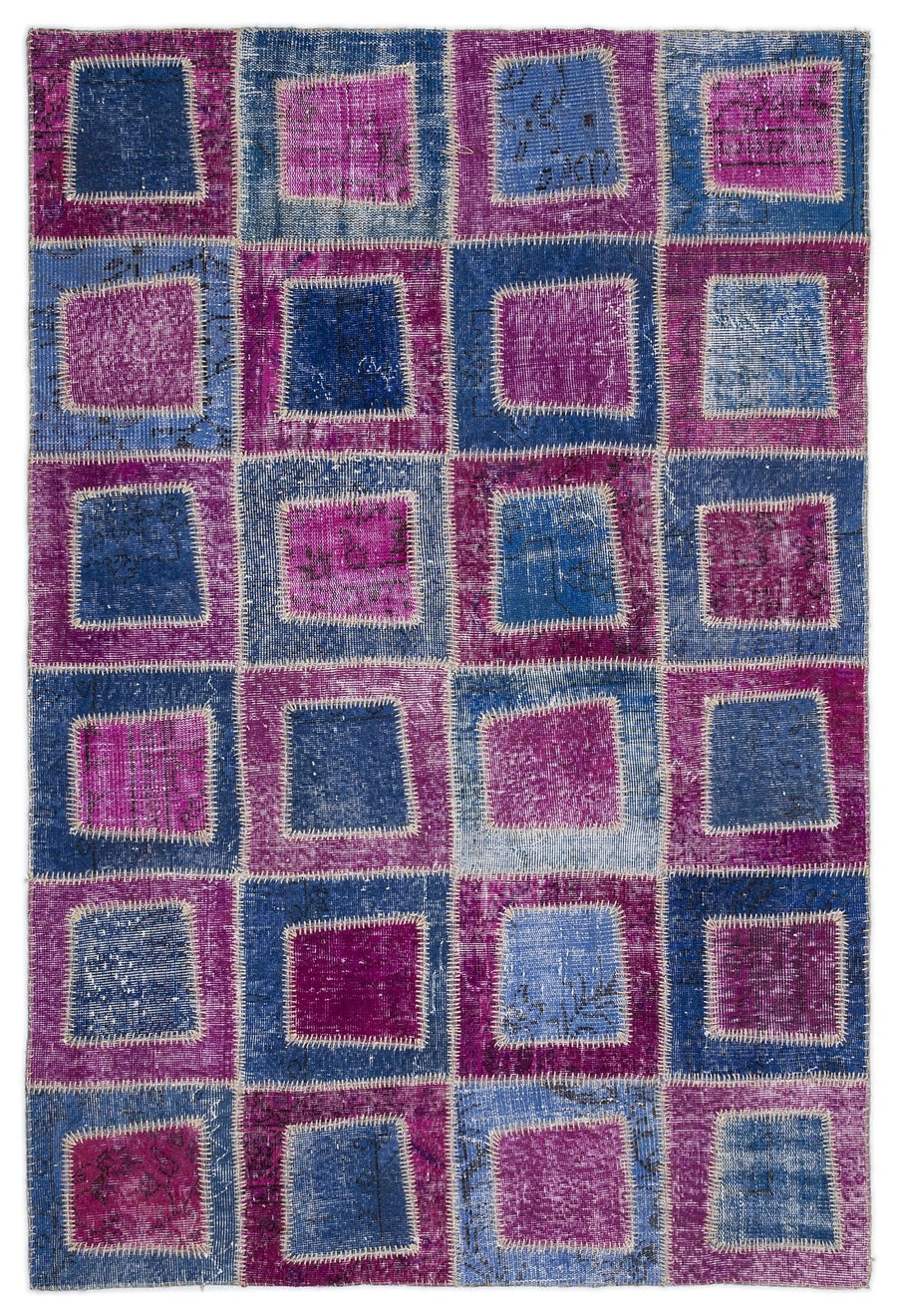 Pembe Anadolu Bohem Eskitme Yün Halı 160x230 - Özel Seri