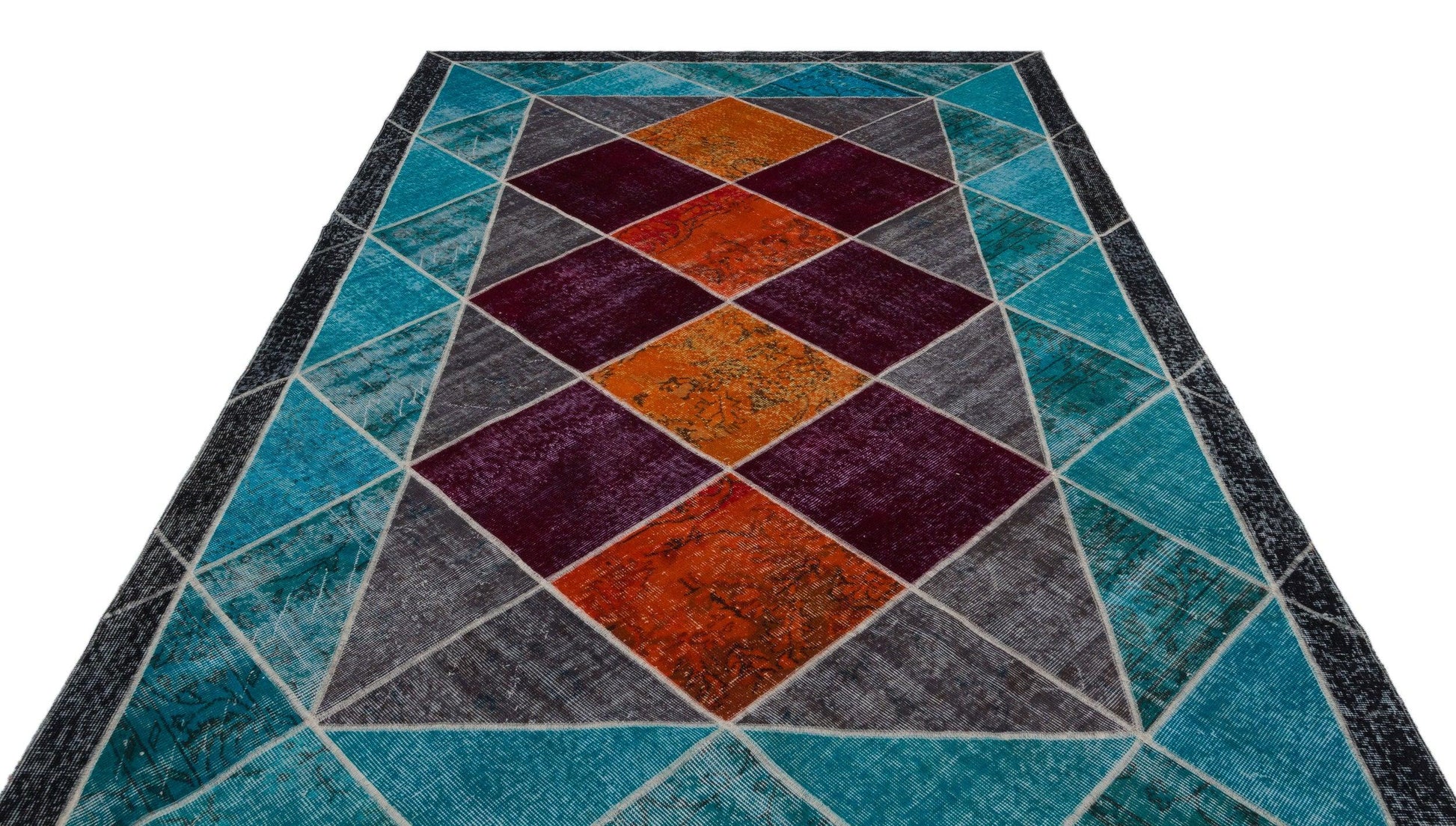 Bej Anadolu Bohem Eskitme Yün Halı 193x311 - Özel Seri