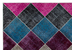 Iskece Bej Patchwork Yün El Dokuma Halısı 202 x 290 Apex Unique