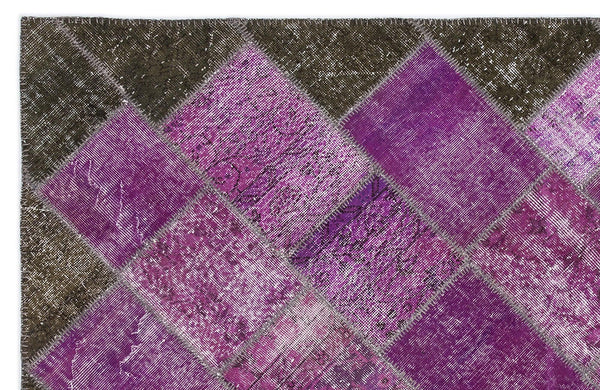 Beyaz Gri Anadolu Eskitme Geometrik Yün Halı 160x230 - Özel Seri