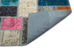 Iskece Bej Patchwork Yün El Dokuma Halısı 170 x 247 Apex Unique