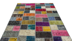 Iskece Bej Patchwork Yün El Dokuma Halısı 170 x 247 Apex Unique