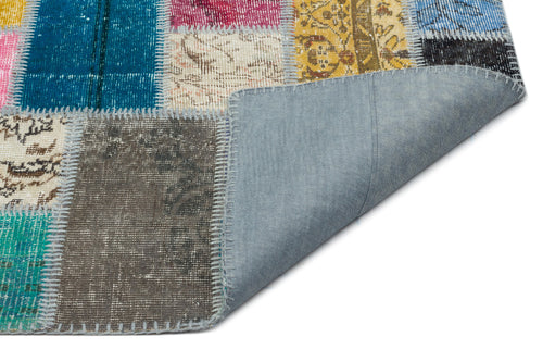 Iskece Bej Patchwork Yün El Dokuma Halısı 172 x 242 Apex Unique