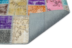 Iskece Bej Patchwork Yün El Dokuma Halısı 172 x 243 Apex Unique