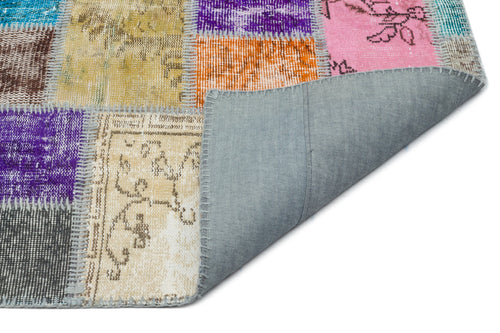 Iskece Bej Patchwork Yün El Dokuma Halısı 172 x 243 Apex Unique