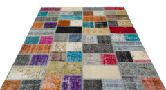 Iskece Bej Patchwork Yün El Dokuma Halısı 172 x 243 Apex Unique