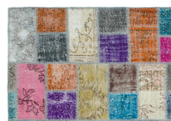 Iskece Bej Patchwork Yün El Dokuma Halısı 172 x 243 Apex Unique