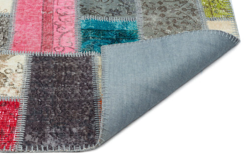 Iskece Bej Patchwork Yün El Dokuma Halısı 170 x 245 Apex Unique