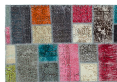 Iskece Bej Patchwork Yün El Dokuma Halısı 170 x 245 Apex Unique