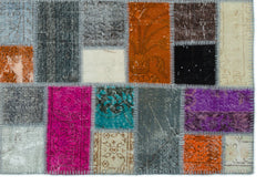 Iskece Bej Patchwork Yün El Dokuma Halısı 170 x 245 Apex Unique