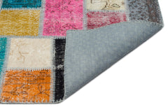 Iskece Bej Patchwork Yün El Dokuma Halısı 170 x 238 Apex Unique