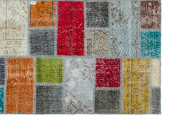 Iskece Bej Patchwork Yün El Dokuma Halısı 170 x 238 Apex Unique