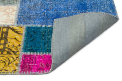 Iskece Bej Patchwork Yün El Dokuma Halısı 171 x 238 Apex Unique