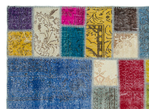 Iskece Bej Patchwork Yün El Dokuma Halısı 171 x 238 Apex Unique