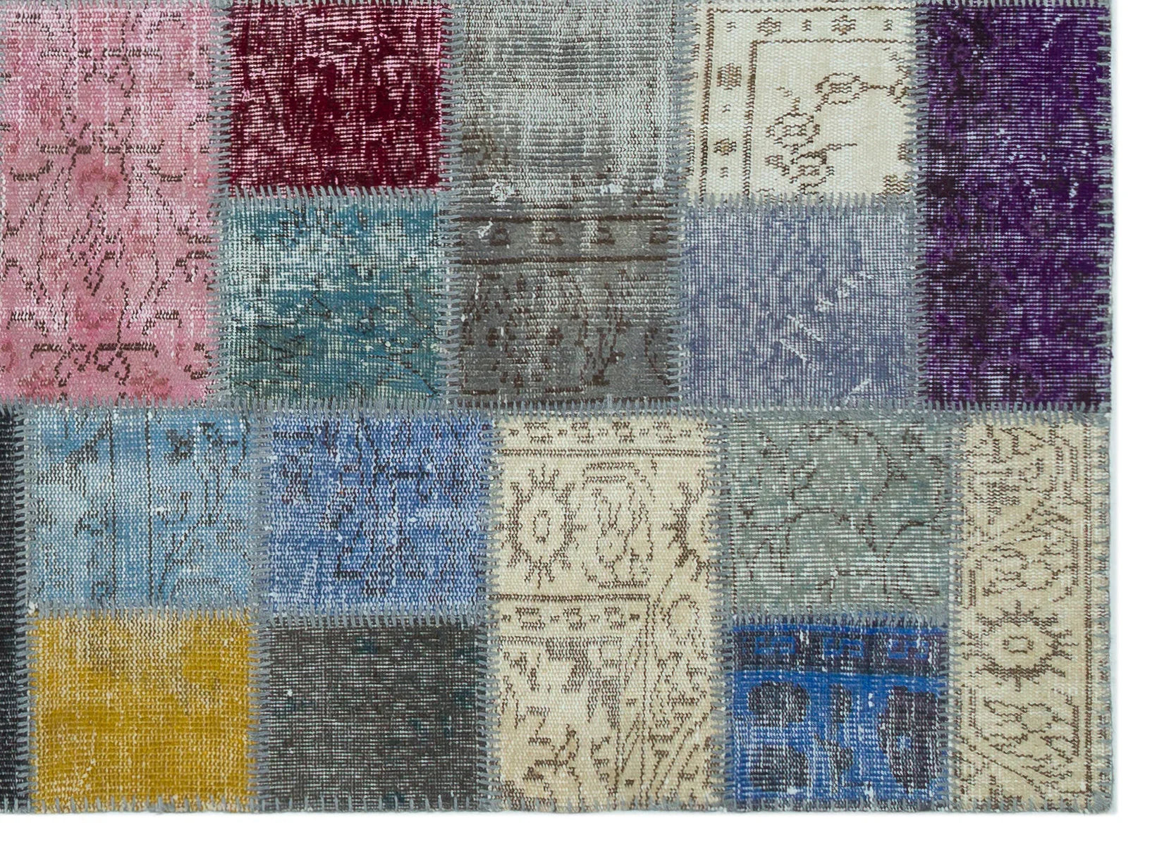 Bej Anadolu Bohem Eskitme Yün Halı 170x233 - Özel Seri