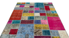 Iskece Bej Patchwork Yün El Dokuma Halısı 172 x 230 Apex Unique