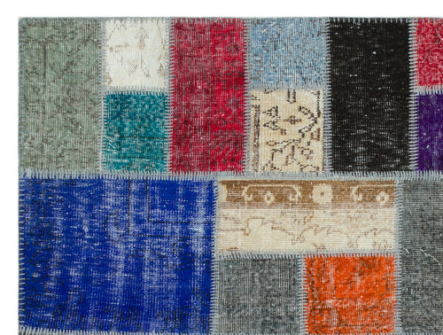 Iskece Bej Patchwork Yün El Dokuma Halısı 172 x 229 Apex Unique