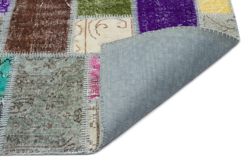 Iskece Bej Patchwork Yün El Dokuma Halısı 171 x 245 Apex Unique