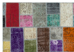 Iskece Bej Patchwork Yün El Dokuma Halısı 171 x 245 Apex Unique
