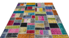 Iskece Bej Patchwork Yün El Dokuma Halısı 170 x 236 Apex Unique