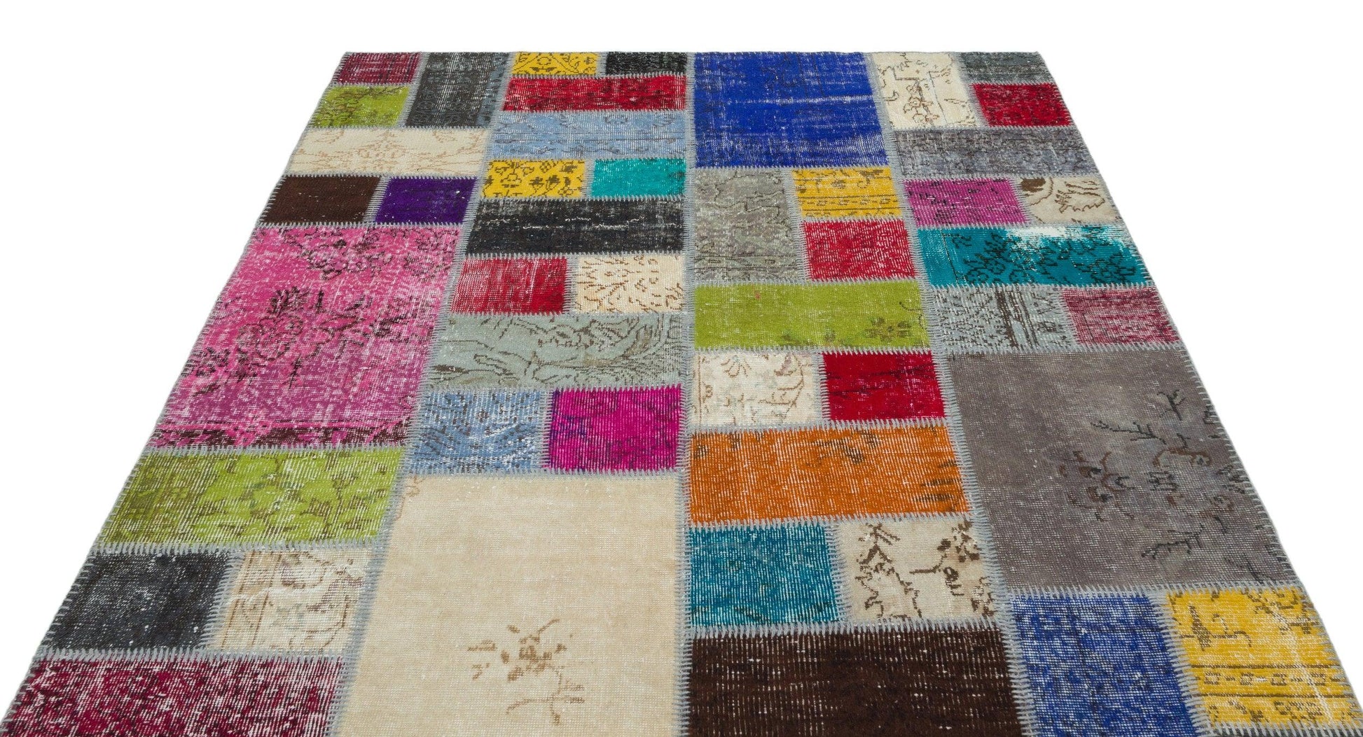 Bej Anadolu Modern Vintage Yün Halı 171x232 - Özel Seri