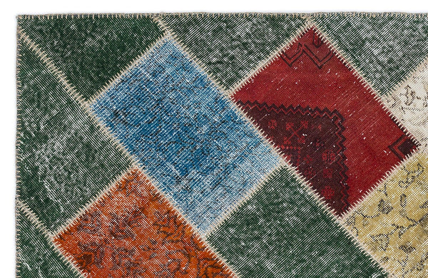 Yeşil Anadolu Bohem Eskitme Yün Halı 160x230 - Özel Seri