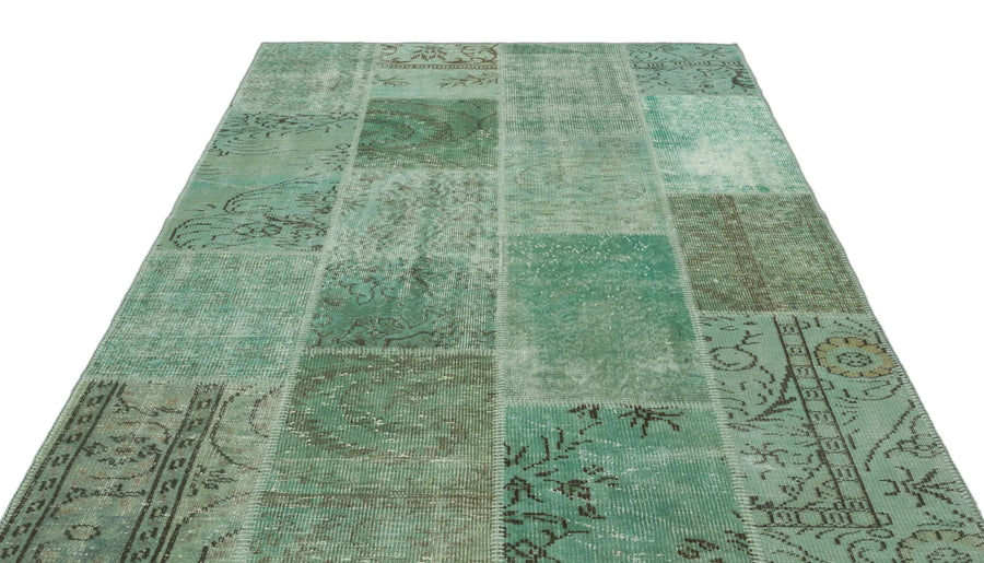 Yeşil Anadolu Bohem Eskitme Yün Halı 160x230 - Özel Seri