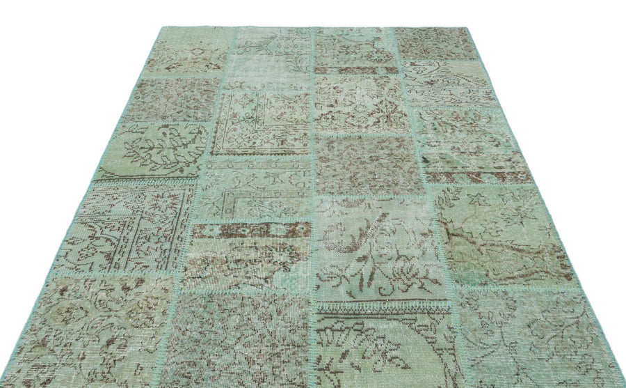 Yeşil Anadolu Bohem Eskitme Yün Halı 160x231 - Özel Seri