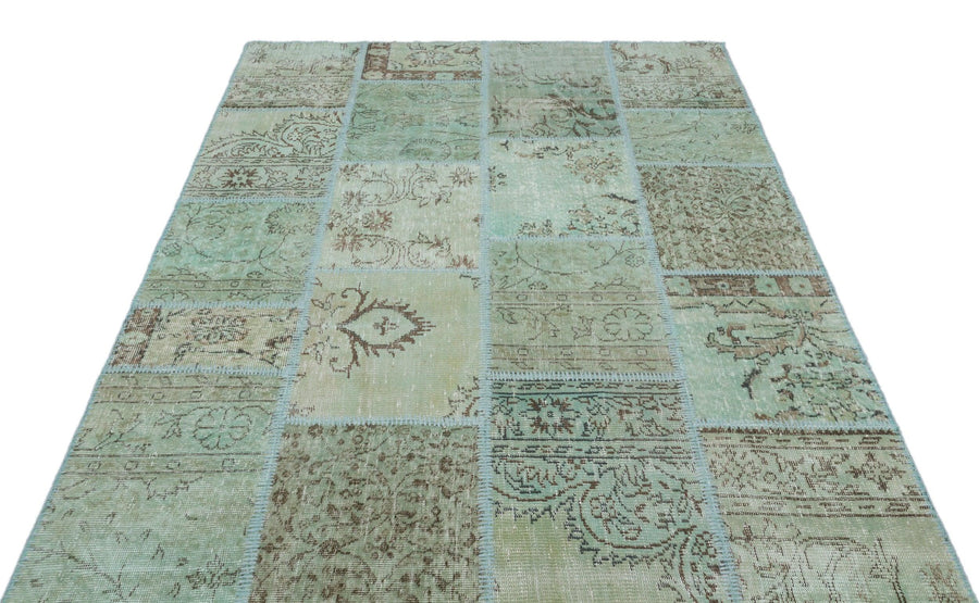 Yeşil Anadolu Bohem Eskitme Yün Halı 160x232 - Özel Seri