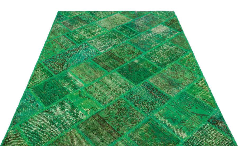 Yeşil Anadolu Bohem Eskitme Yün Halı 160x232 - Özel Seri