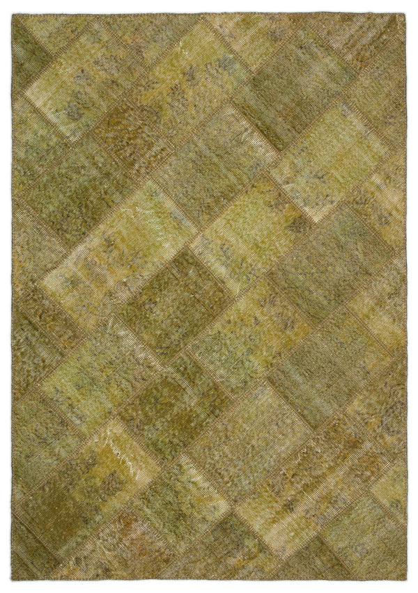 Yeşil Anadolu Bohem Eskitme Yün Halı 160x230 - Özel Seri