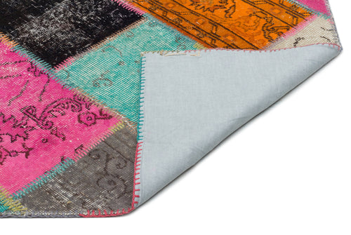 Iskece Bej Patchwork Yün El Dokuma Halısı 160 x 234 Apex Unique