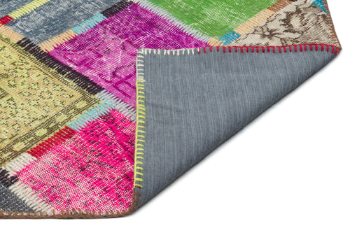 Iskece Bej Patchwork Yün El Dokuma Halısı 160 x 234 Apex Unique