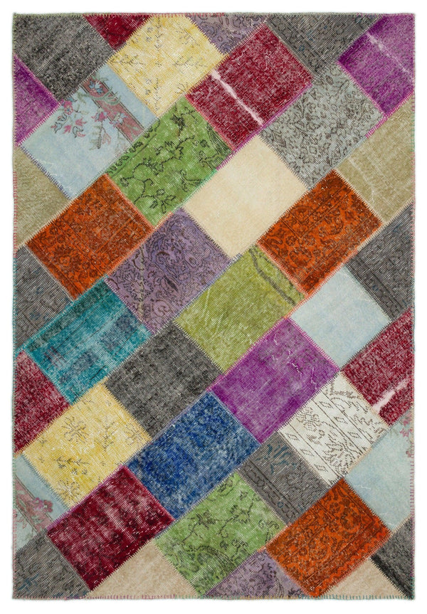 Bej Anadolu Modern Vintage Yün Halı 163x231 - Özel Seri
