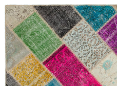 Iskece Bej Patchwork Yün El Dokuma Halısı 163 x 228 Apex Unique