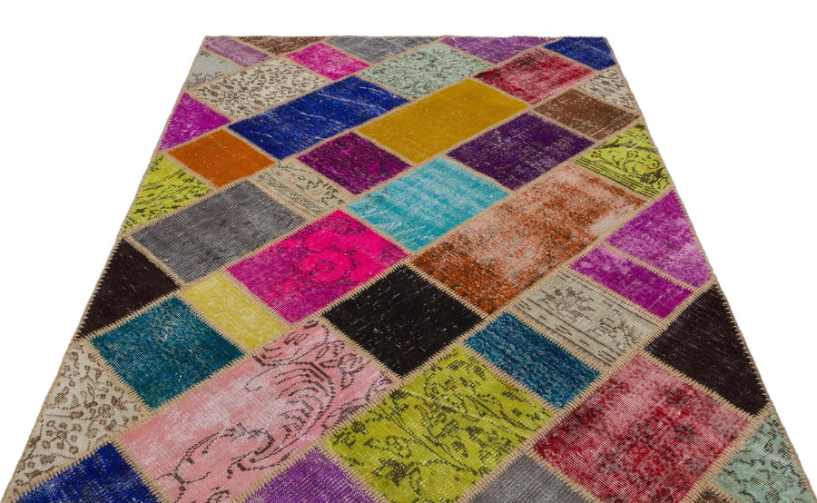 Bej Anadolu Bohem Modern Yün Halı 161x231 - Özel Seri