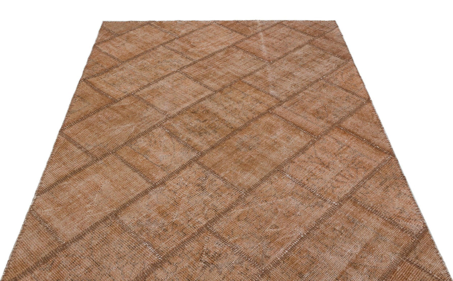 Bej Krem Anadolu Eskitme Geometrik Yün Halı 154x230 - Özel Seri