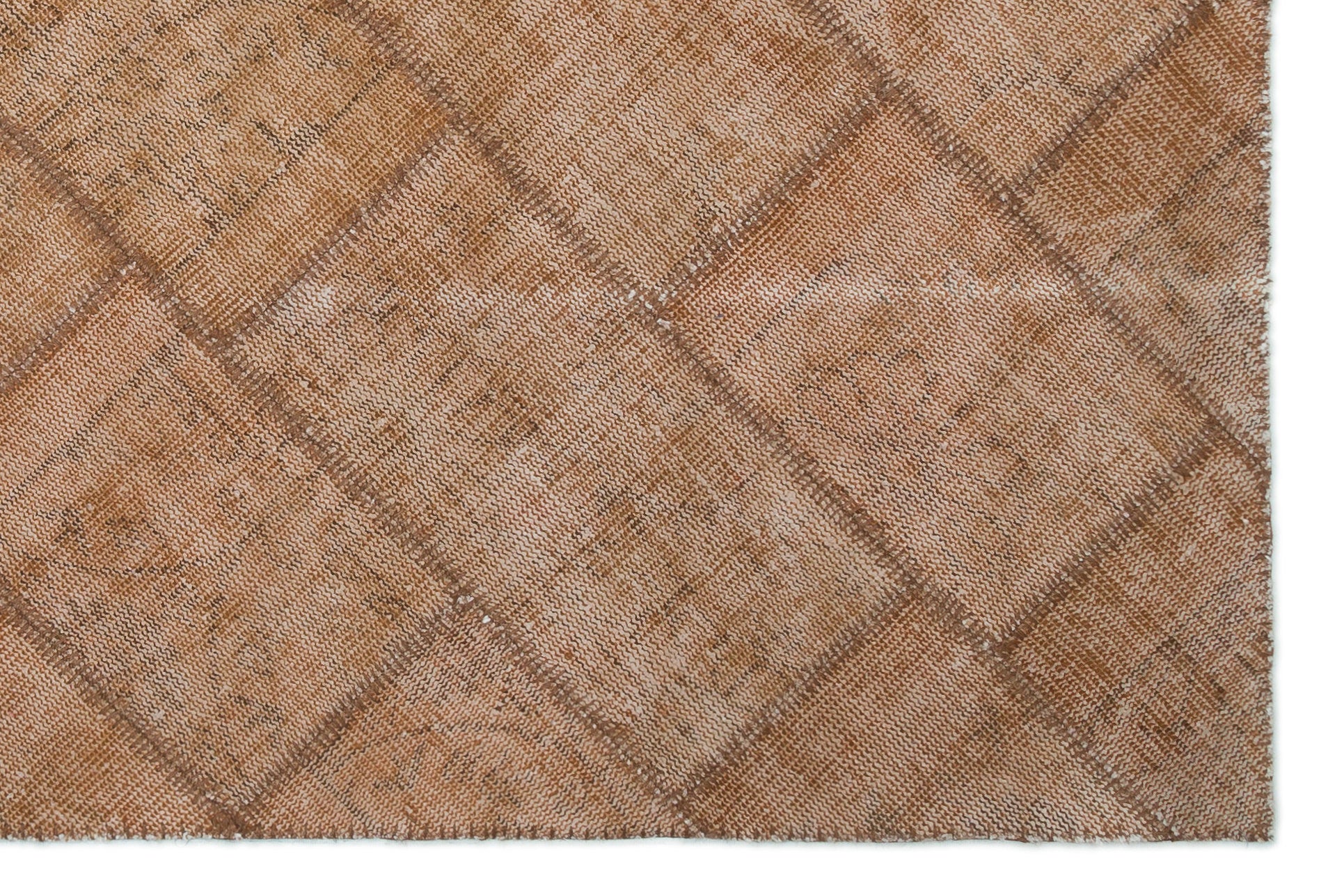 Iskece Kahverengi Eskitme Yün El Dokuma Halısı 154 x 230 Apex Unique