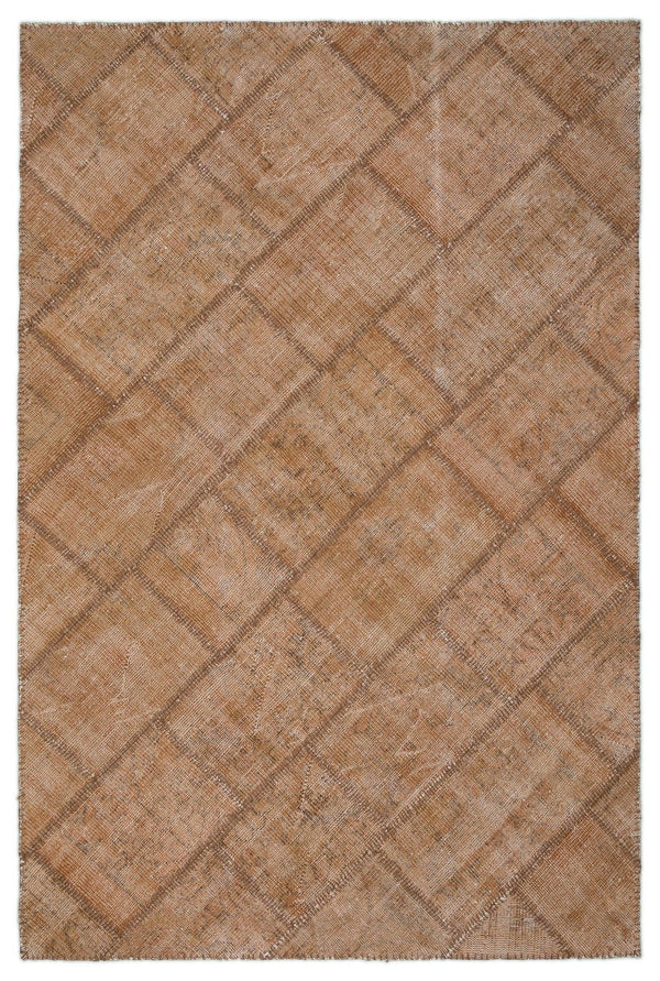 Bej Krem Anadolu Eskitme Geometrik Yün Halı 154x230 - Özel Seri