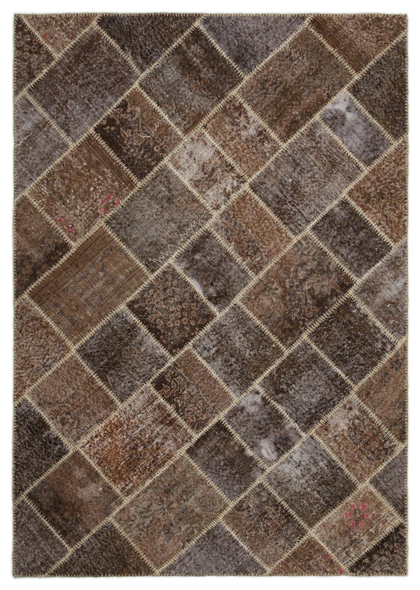 Bej Gri Anadolu Bohem Eskitme Yün Halı 160x228 - Özel Seri
