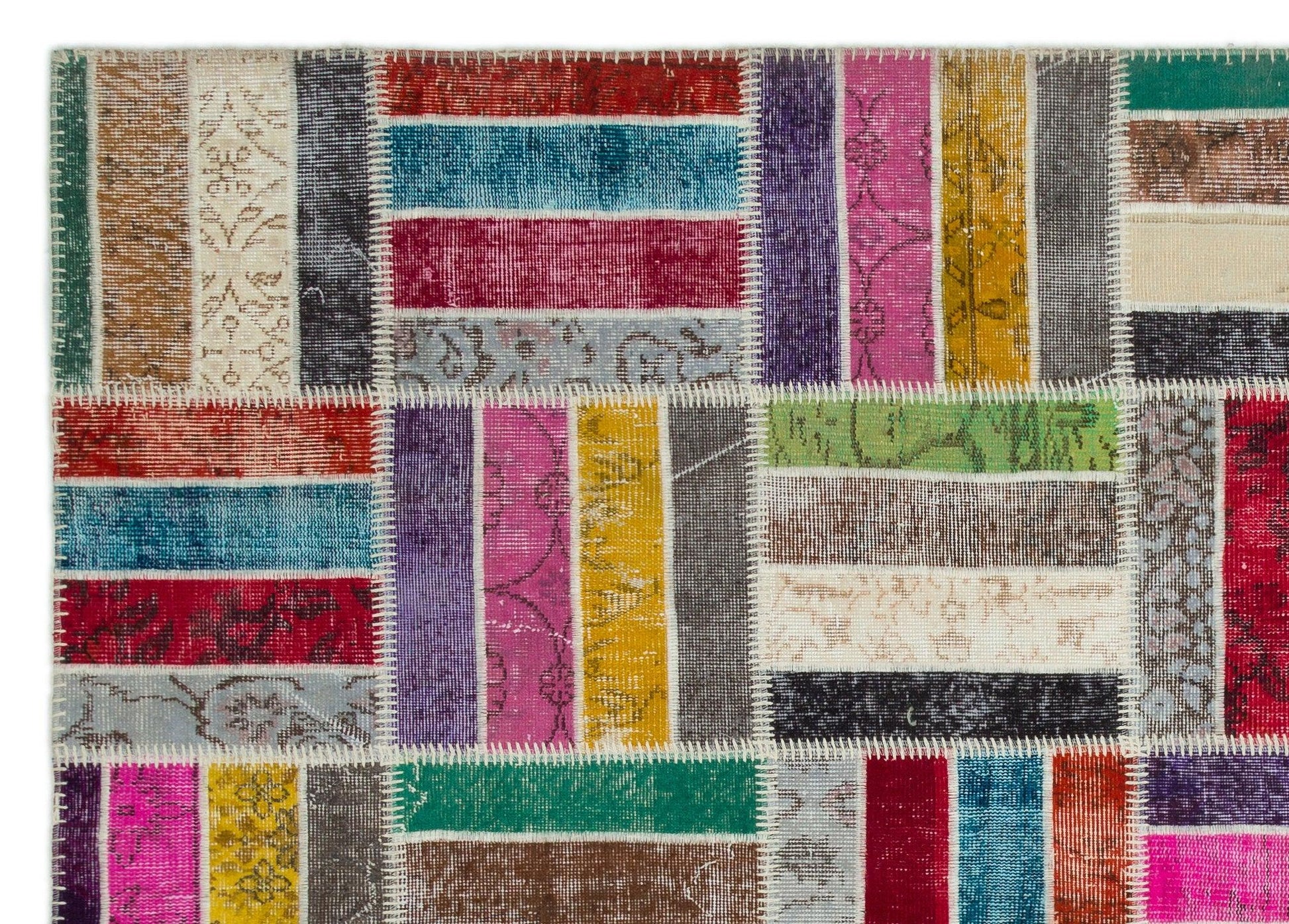 Bej Bohem Modern Yün Halı 202x281