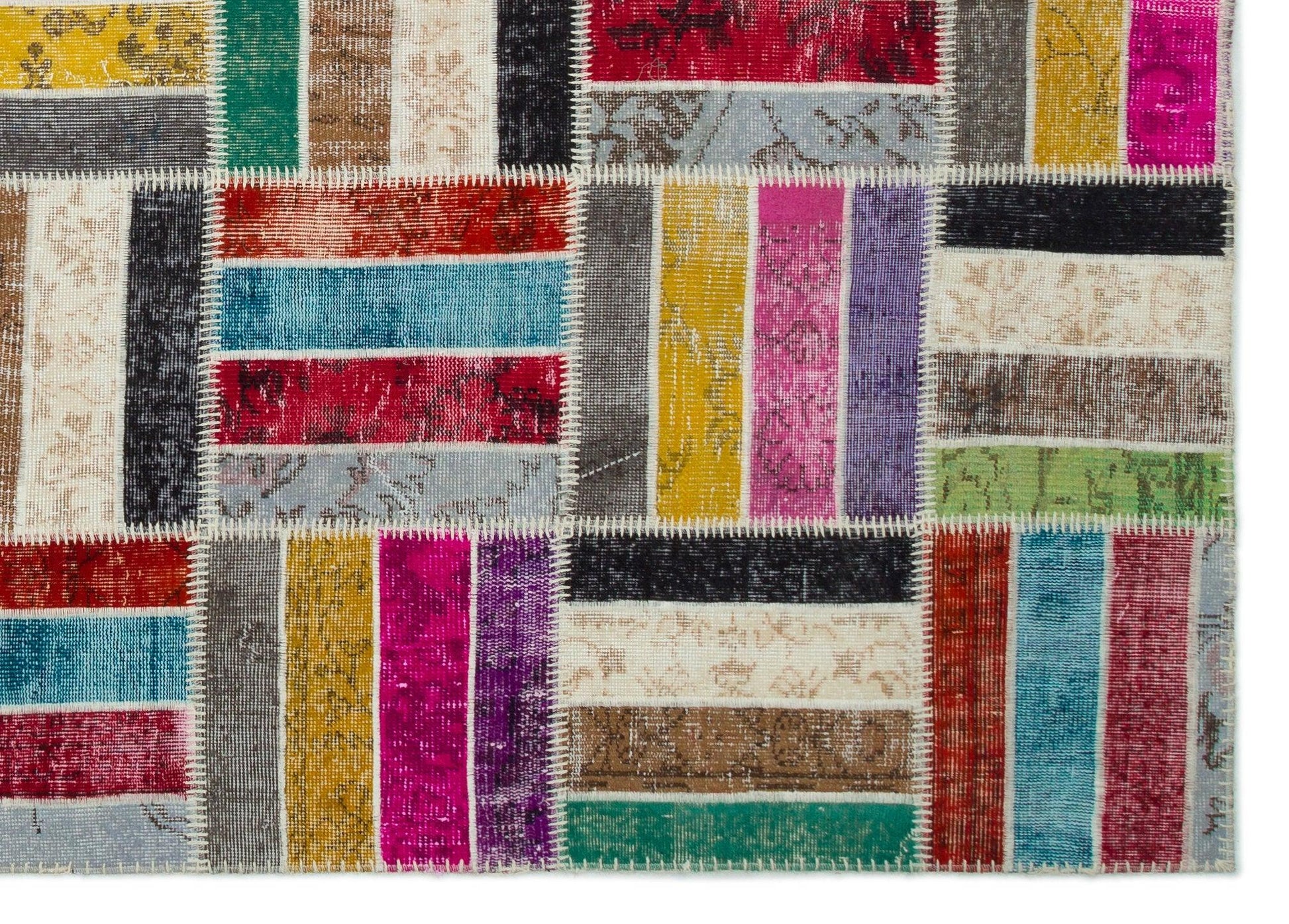 Bej Bohem Modern Yün Halı 202x281
