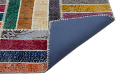 Iskece Bej Patchwork Yün El Dokuma Halısı 203 x 283 Apex Unique