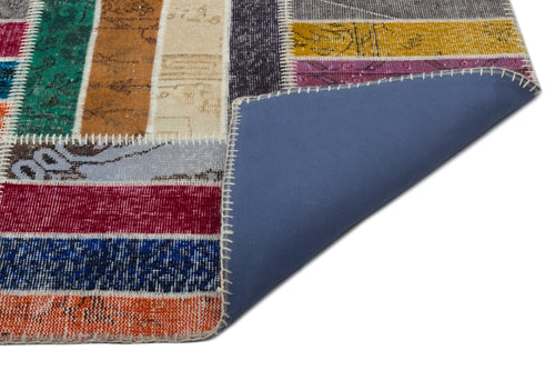 Iskece Bej Patchwork Yün El Dokuma Halısı 203 x 283 Apex Unique