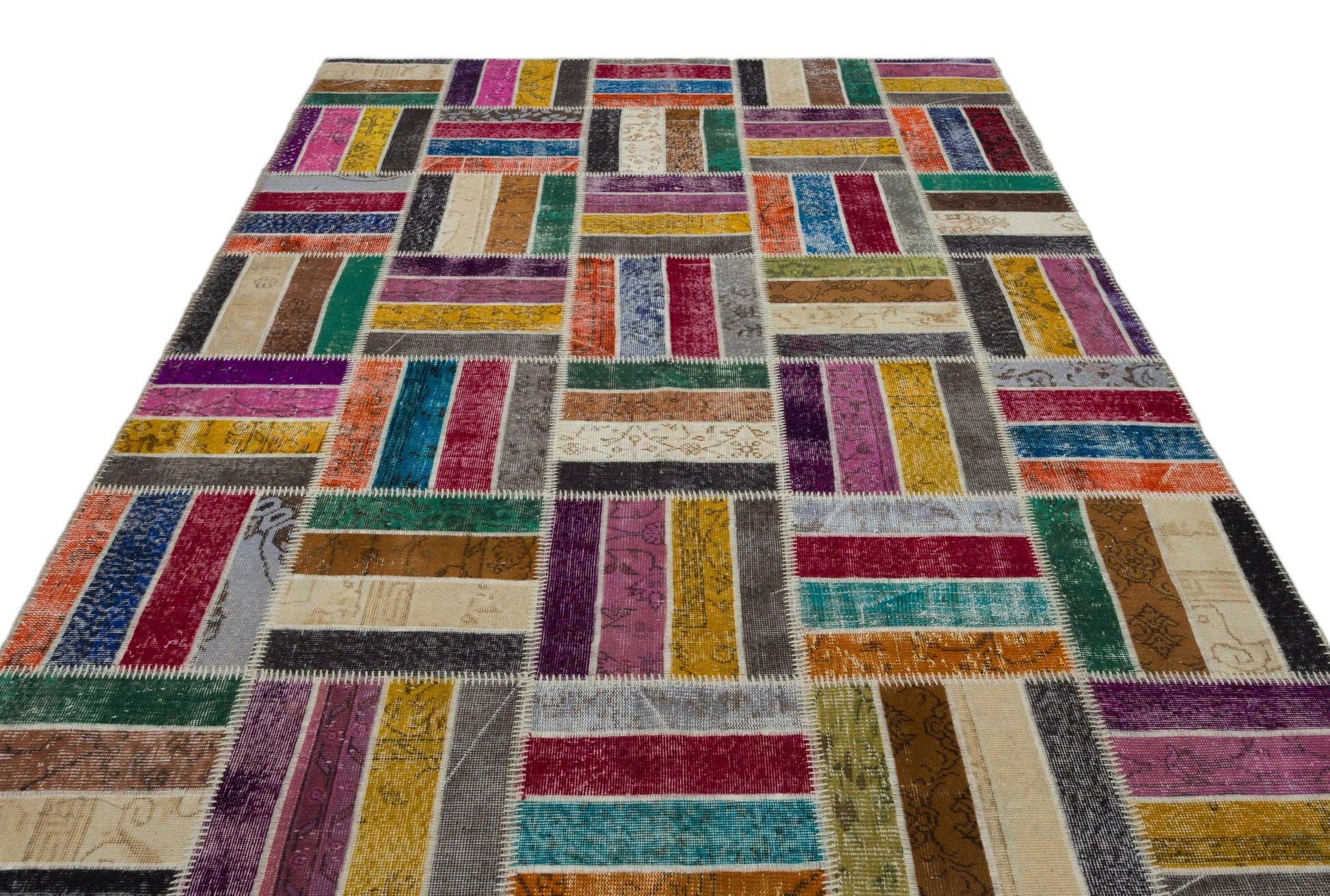 Bej Modern Vintage Yün Halı 203x283