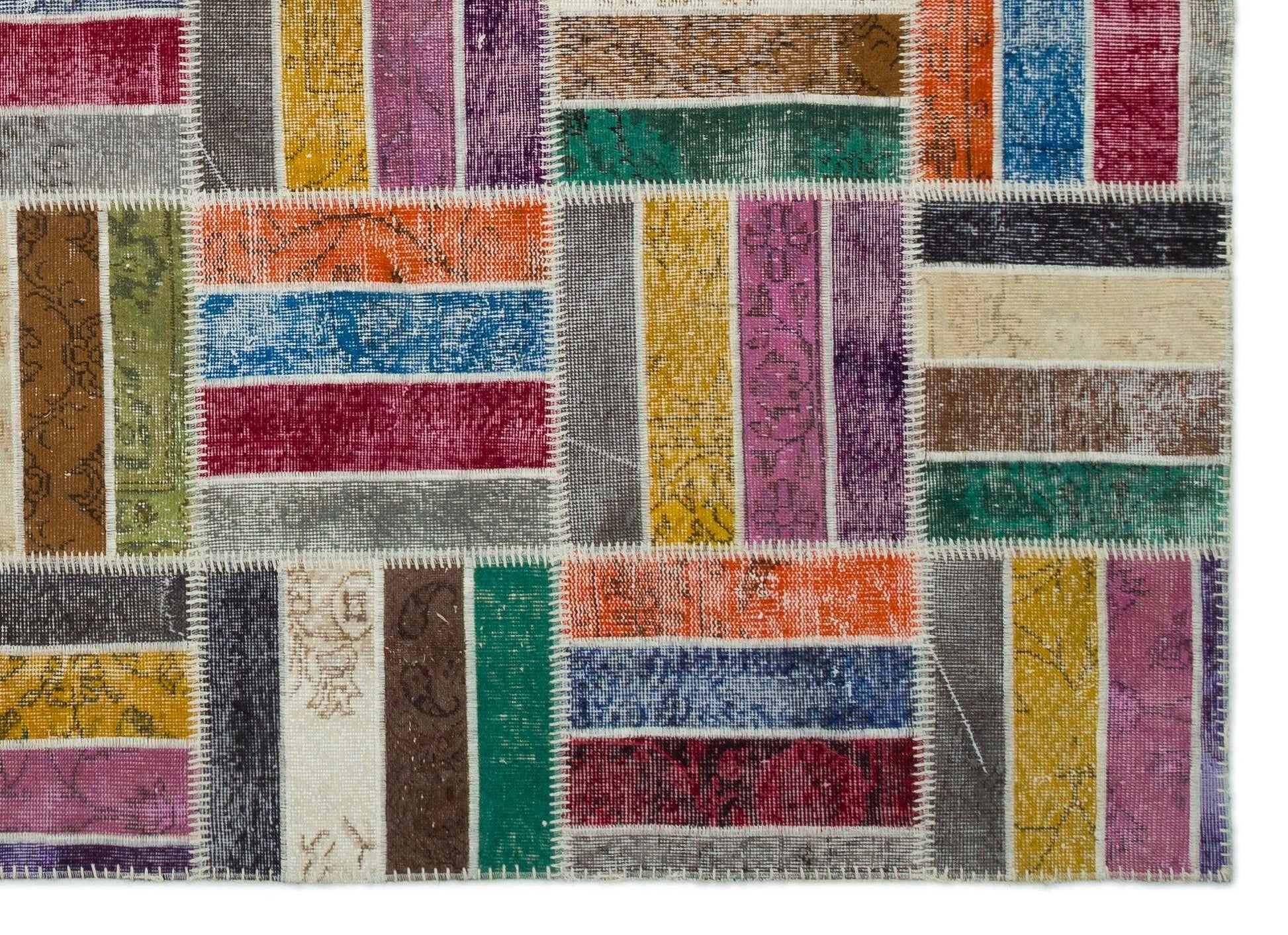 Bej Modern Vintage Yün Halı 203x283