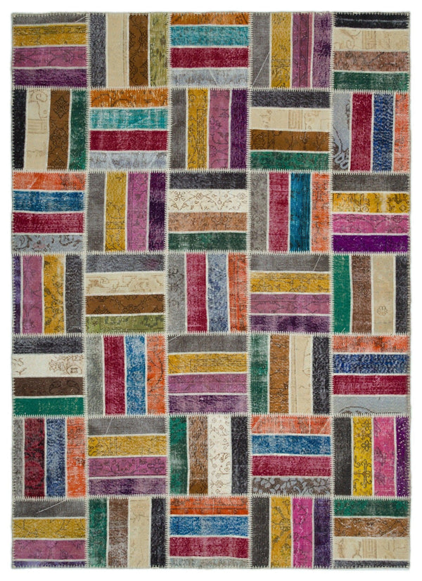 Bej Modern Vintage Yün Halı 203x283