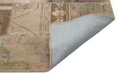 Iskece Bej Patchwork Yün El Dokuma Halısı 185 x 274 Apex Unique