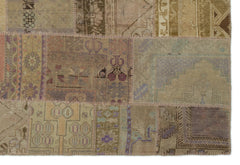 Iskece Bej Patchwork Yün El Dokuma Halısı 185 x 274 Apex Unique